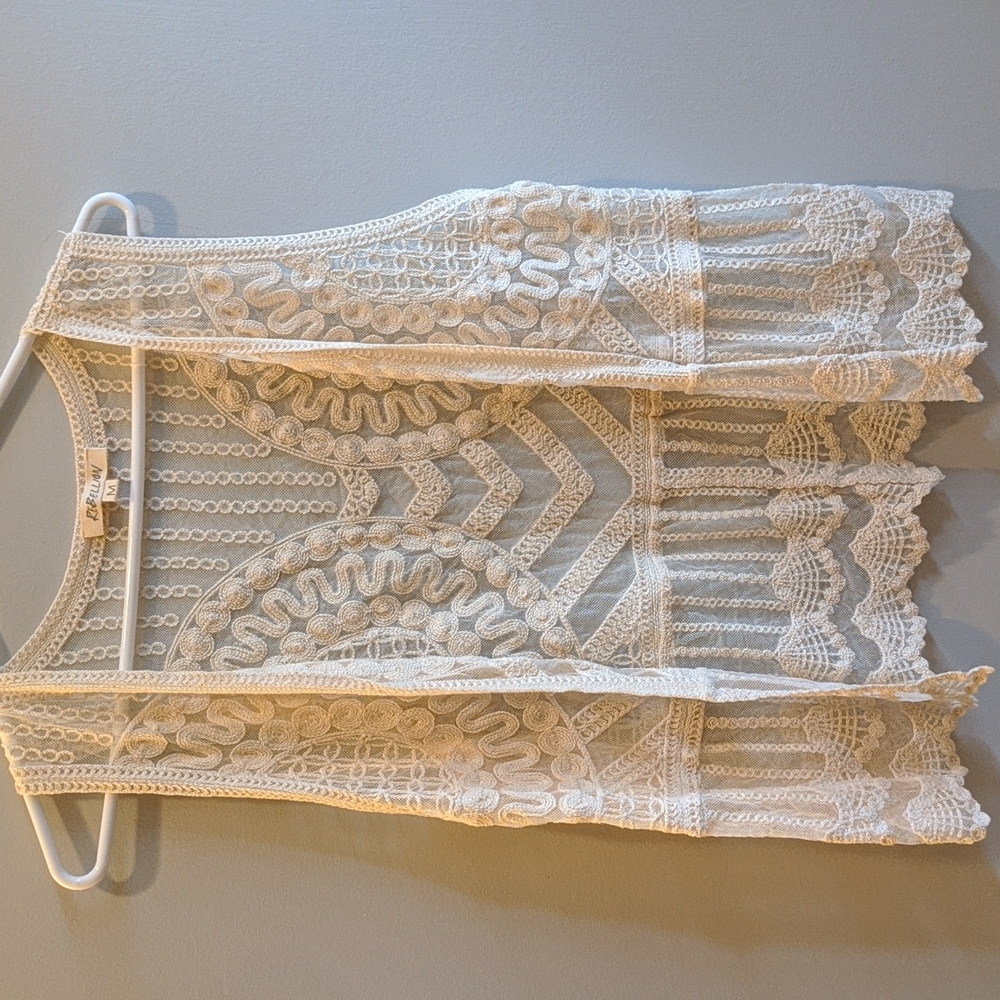 Lace bohemian vest